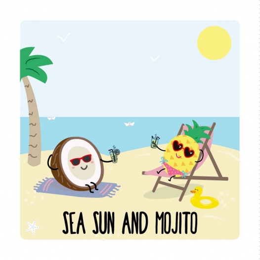 Sea sun and mojito carte