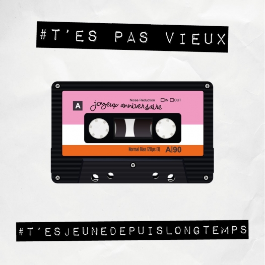 T'es pas vieux cassette carte