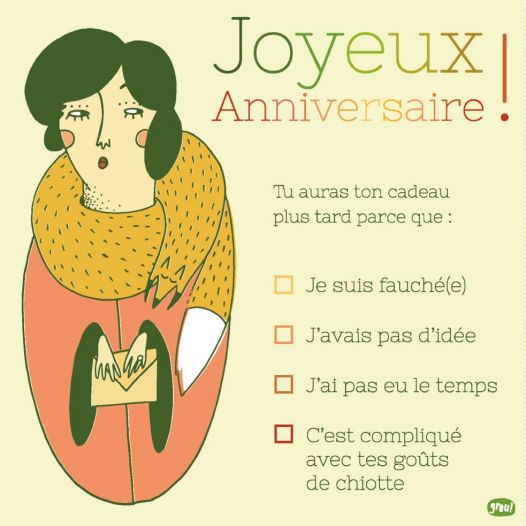 Tu auras ton cadeau plus tard