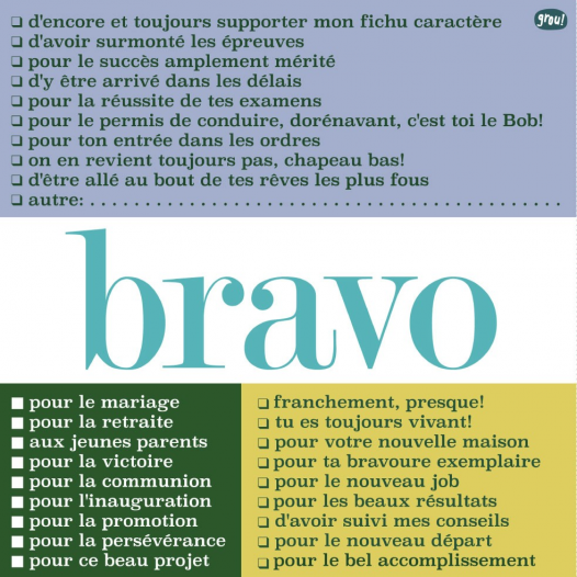Bravo choix multiple