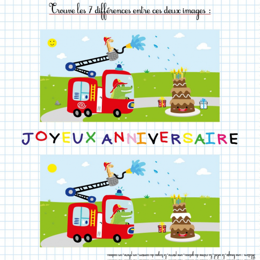 Les 7 différences pompier