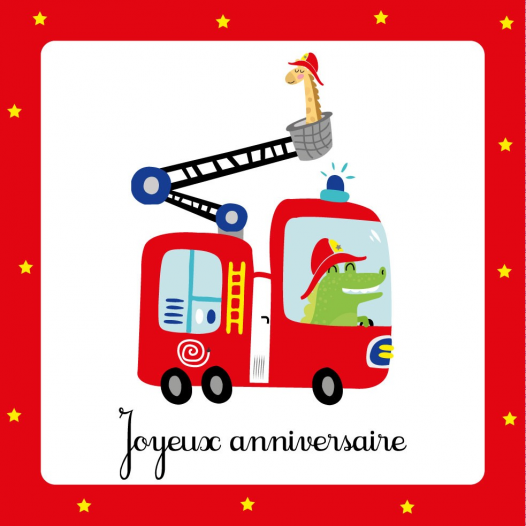 Pompier anniversaire enfants