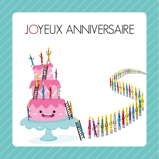 Anniversaire file bougies...