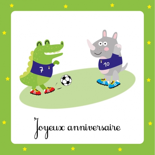 Anniversaire football carte