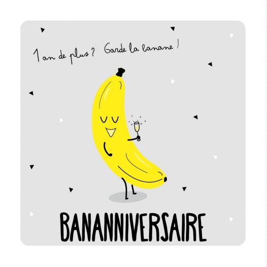 Carte anniversaire ananas