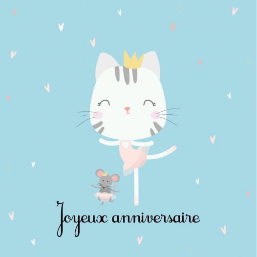 Chat danseuse carte