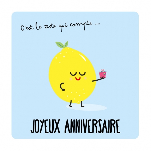 Citron anniversaire carte