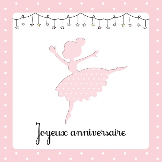 Danseuse anniversaire carte