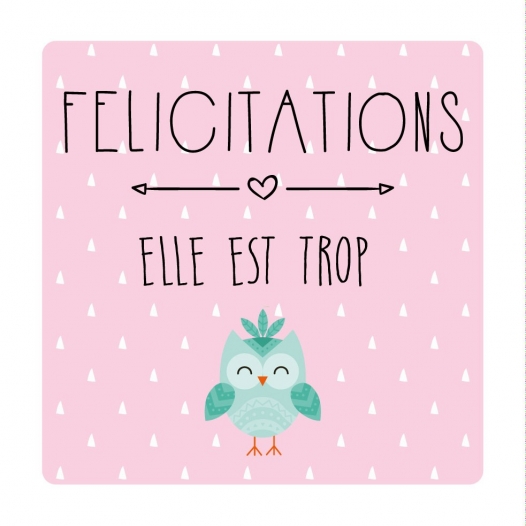 Félicitations chouette carte