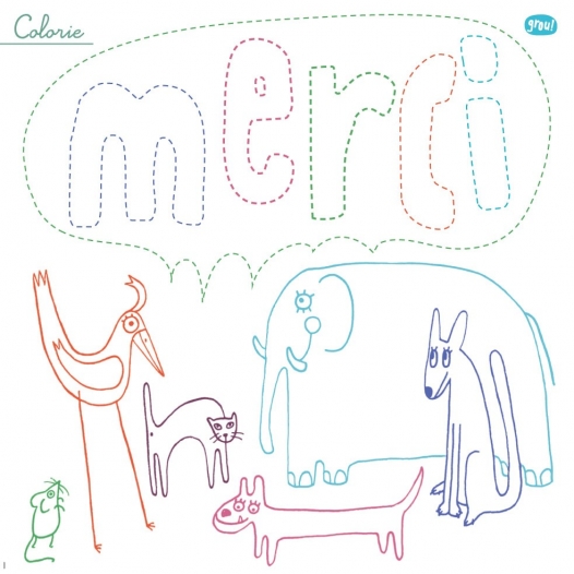 Merci à colorier carte